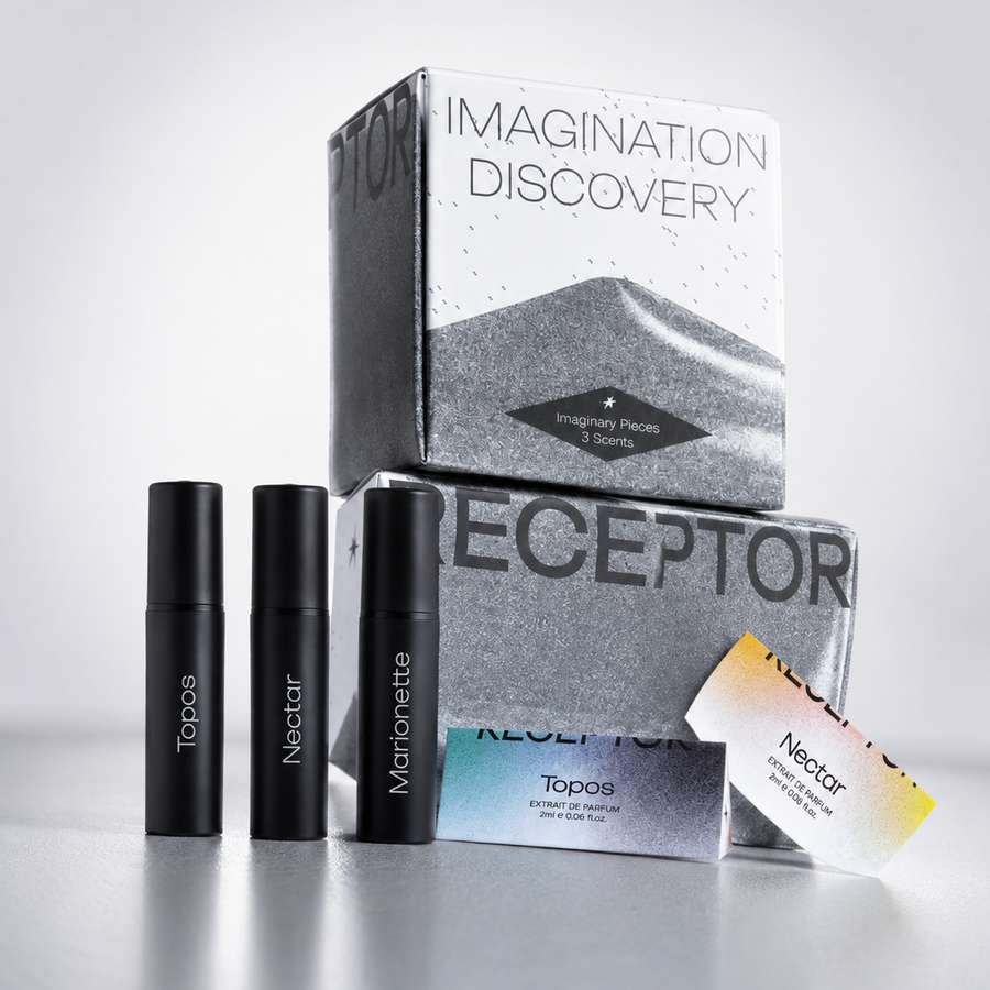 Coffret Découverte RECEPTOR – Nectar, Marionnette & Topos | 3 × 2 ml Muda Parfum