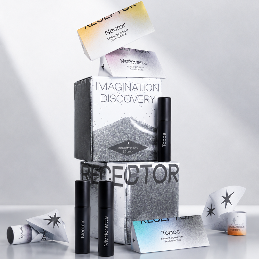 Coffret Découverte RECEPTOR – Nectar, Marionnette & Topos | 3 × 2 ml Muda Parfum